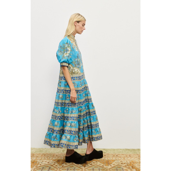 Alemais Cassie Tiered Midi Dress US 4 - Picture 3 of 11